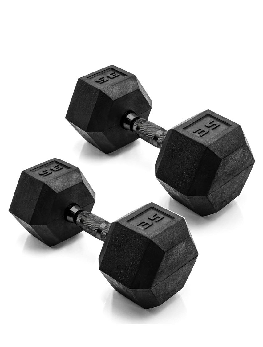 CAP Barbell Coated Dumbbell Weight | Multiple Options Pairs & Sets ( 2 boxes total)