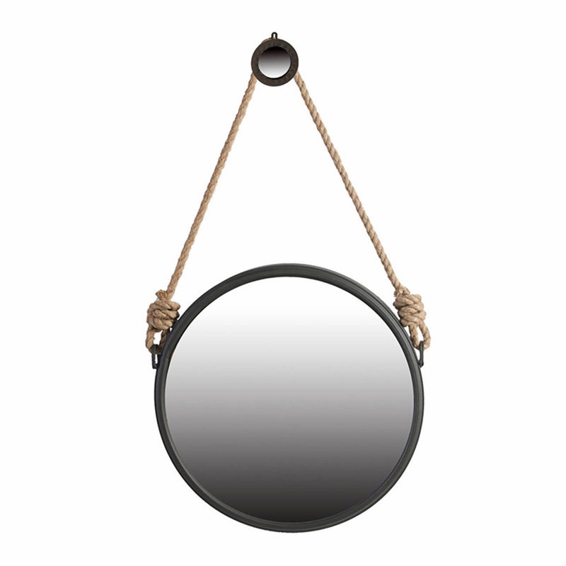 19.5" in Round Mirror with Rope Strap