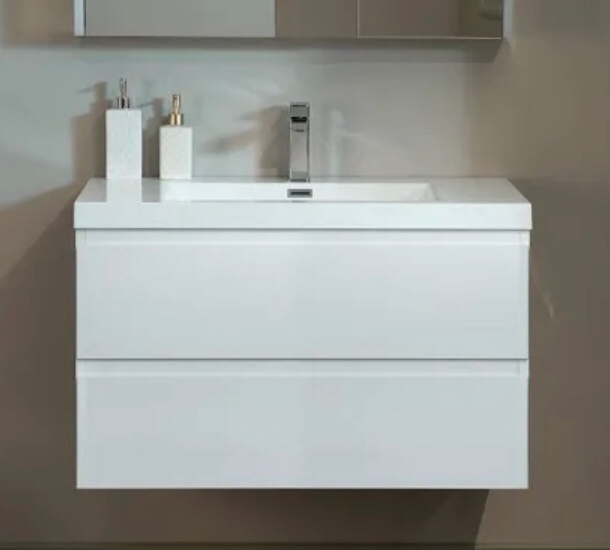 Woodbridge 36-in Glossy White Single Sink Floating Bathroom Vanity