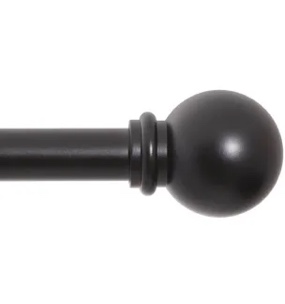 Wayfair Basic Ball and Single Curtain Rod 48 inches to 86 inches