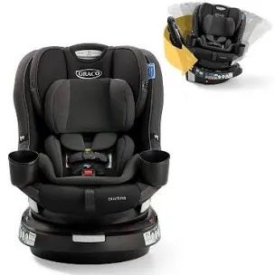 Graco EasyTurn 360 2-in-1 Convertible Car Seat, 360 Degree Rotating Infant to Toddler Rotating Car Seat, 2 Modes Forward and Rear Facing, Slim Design, Cyran