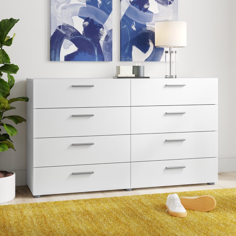 Gianna 8 Drawer 55.12" W Double Dresser
