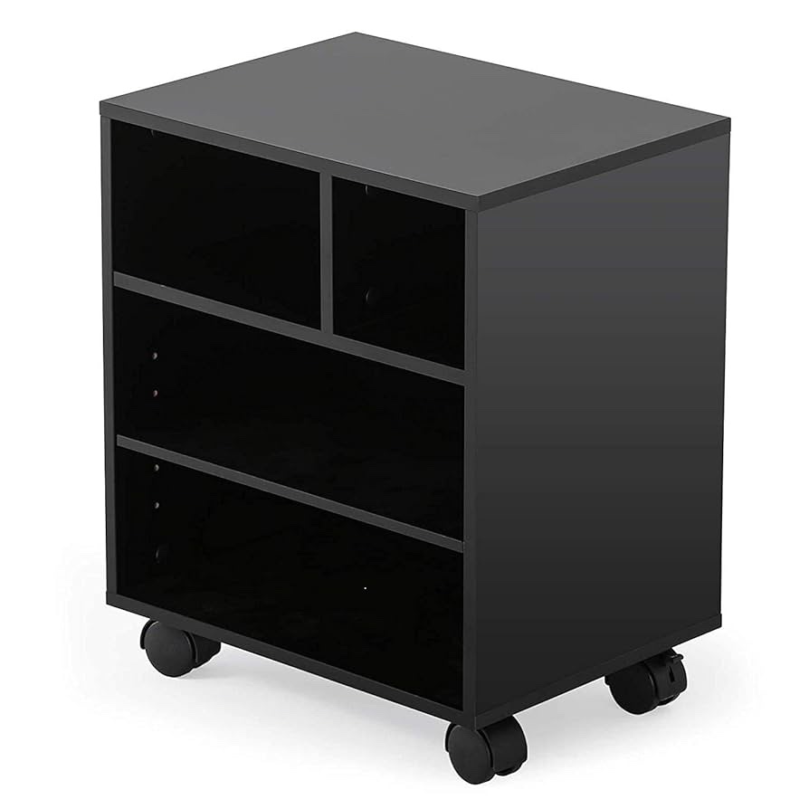 PS404001WB FITUEYES Mobile Printer Stand Organizing Storage with Adjustable Work Cart Wheels PS404001WB