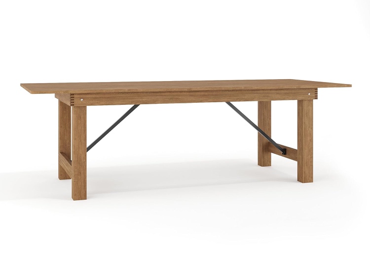 Wooden Table 104x74x13.5
