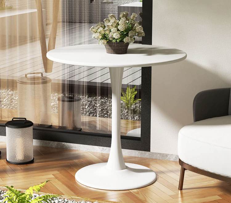White round table for small dinning area 