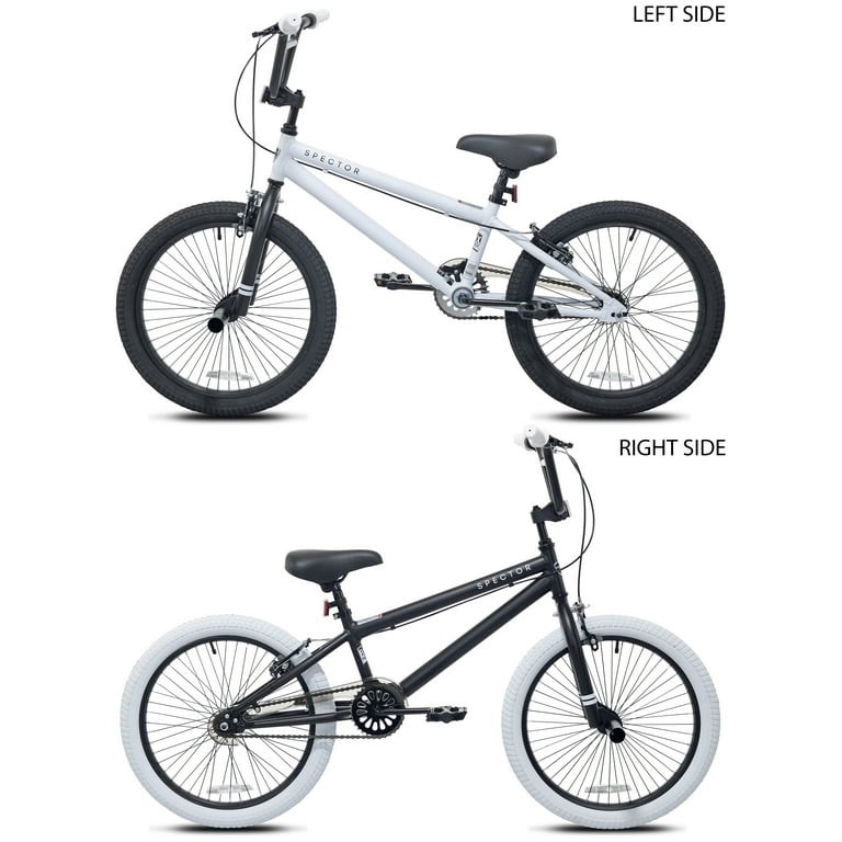 20" Kent Bicycles Spector BMX Bicycle, Fits Rider 4'2" - 5', Black/White, Child/Tween/Teen, Unisex