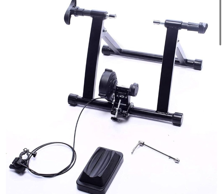 BalanceFrom Bike Trainer Stand Steel Bicycle Exercise Magnetic Stand with Front Wheel Riser