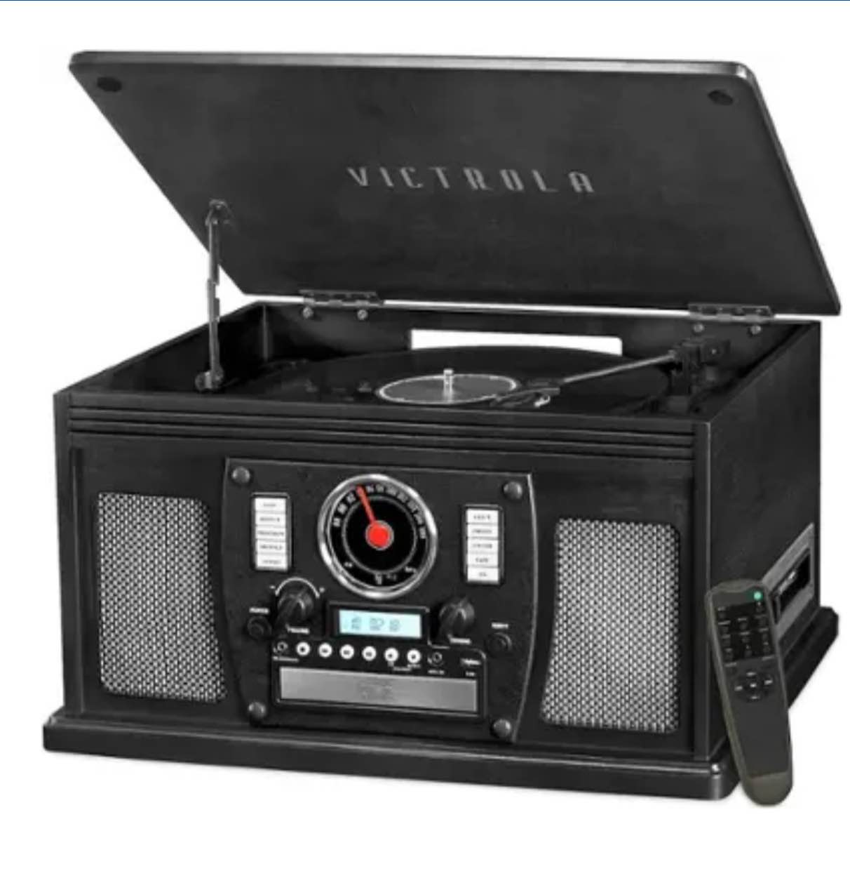 Victrola - Navigator 8-in-1 Classic Bluetooth Record Player with Turntable - Black