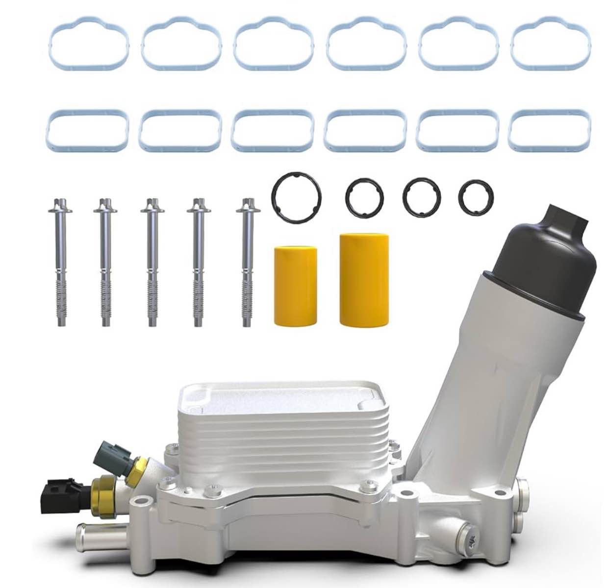 926-876 aluminum engine oil cooler oil filter housing adapter for dodge avenger challenger charger durango grand caravan journey, jeep grand cherokee wrangler, chrysler 200 300 town country, ram 3.6l