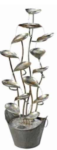 Design Toscano FU72447 Rain Forest Leaves Metal Fountain ( One leaf is broken)
