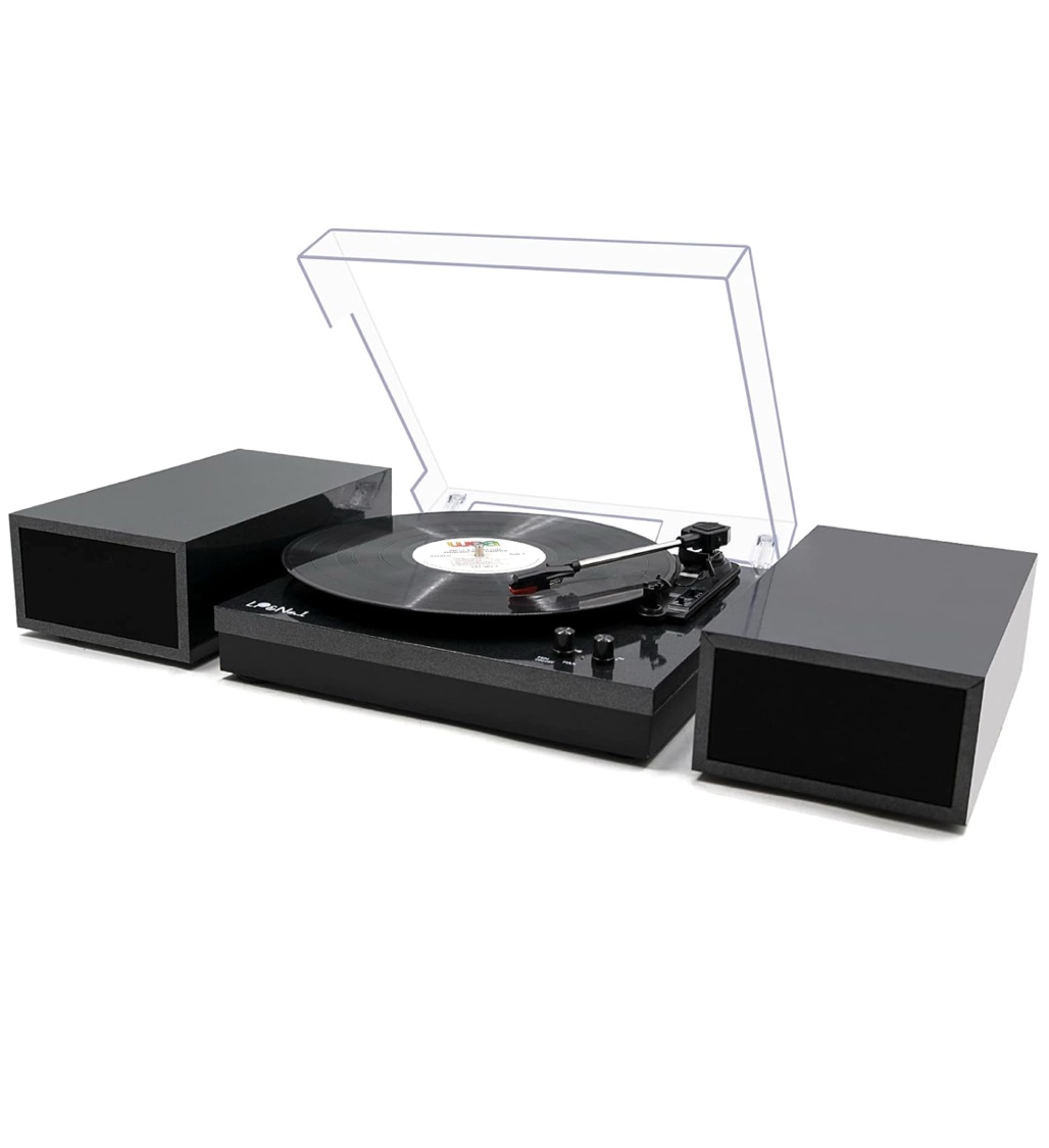 Vinyl Record Player,Record Player for Vinyl with External Speakers, Black Pearl ( similar in stock)