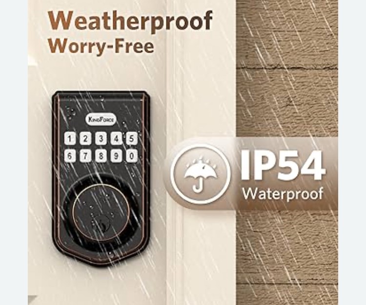 King Force Fingerprint Smart Lock Digital Code Keypad Deadbolt