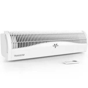 Vornado TRANSOM Window Fan with 4 Speeds, Remote Control, Reversible Exhaust Mode, Weather Resistant Case, Whole Room, Ice White