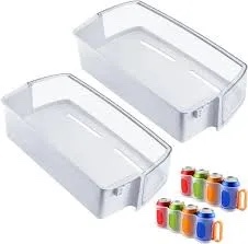[2 pack] aap73631502 refrigerator door shelf (right) replacement pd00005335 2443758 ap4563994 ps2581944 eap2581944 compatible with lg kenmore refrigerator door shelves - by ami parts