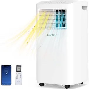ROVSUN 8000 BTU Portable Air Conditioner with Remote Control, 3-in-1 Room AC Unit, Fan & Dehumidifier with Digital Display, 24H Timer & Installation Kits for Home Office Dorm