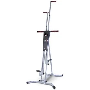 MaxiClimber 2.0 Vertical Climber Exercise Machine w/Elastic Resistance System - Foldable Home Gym Fitness Equipment for Full Body Cardio & Strength Training Workouts, Adjustable Height