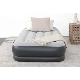 SLEEPLUX Durable Inflatable Air Mattress with Built-in Pump, Pillow and USB Charger, 22" Tall Queen