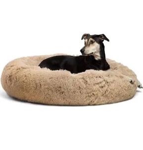 Best Friends by Sheri The Original Calming Donut Shag Cuddler Dog Bed