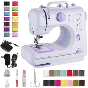 sewing machine for beginners portable mini electric sewing machine 12 built-in stitches 2 speed with foot pedal?light, storage drawer.