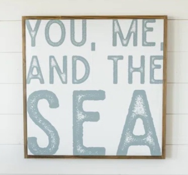 you me and the sea wall art 3 x 3