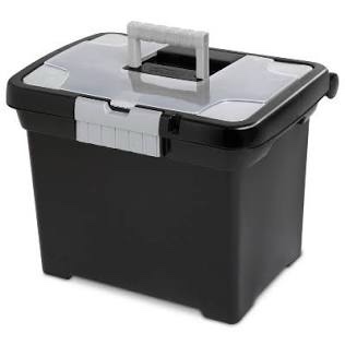 Sterilite Medium Letter File Box Black