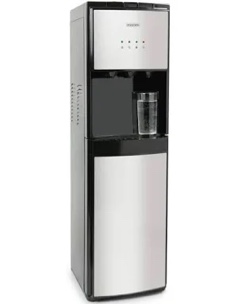 Igloo Bottom Load Water Cooler Dispenser - Hot, Cold, or Room-Temperature Water - Holds 3 or 5 Gallon Bottles - Child Safety Lock - Perfect for Homes, Kitchens, Dorms - Black/Stainless
