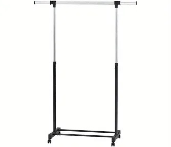 2pk Adjustable Single Rod Garment Rack Black - Room Essentials™