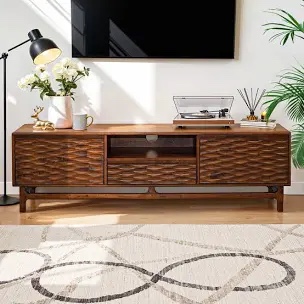 Millwood Pines Elara Wood TV Stand for TVs up to 80" Media Console