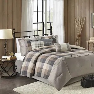 Ridge 7 Piece Herringbone Comforter Set