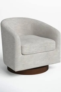 Bennett Upholstered Swivel Barrel Chair