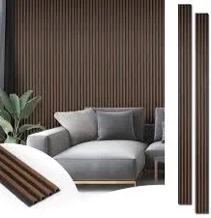 Art3d Slat Wall Panels, WPC Soundproof 3D Wall Paneling for Interior Wall Decor, TV Background, 8-Pack 96 x 6 in. Teak