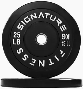 Olympic Bumper 25lbs Plates Set, 2" Weight Plates for Strength Training & Weightlifting