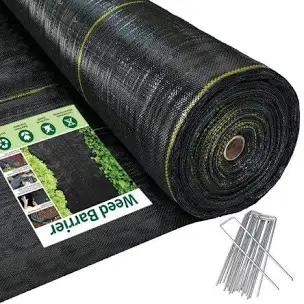 8ft x300ft Black Weed Barrier Landscape Premium Fabric-Heavy Duty Woven Ground Cloth with Superior Permeability Weed Control Convenient Design