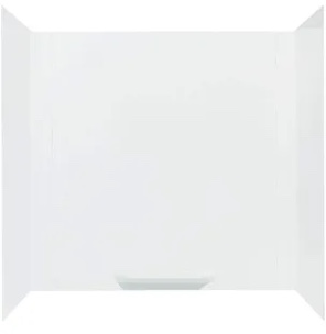 Durawall 30 in. x 60 in. x 58 in. 3-Piece Easy Up Adhesive Alcove Bath Tub Surround in White