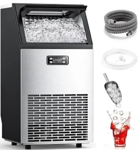 COWSAR 33-lb Ice Storage 100-lb Ice Per day Freestanding or built-in Cubed Ice Maker
