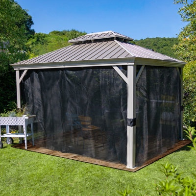 (Missing boxes) Sojag Monaco Champagne 12 ft. x 12 ft. Gazebo