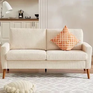 68 Inch Loveseat Sofa Mid Century Modern Small Couch 