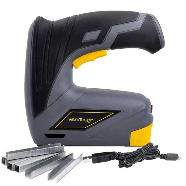 Werktough CSG01 Cordless Staple Gun DIY Electric Stapler Tacker Rechargeable USB Charger