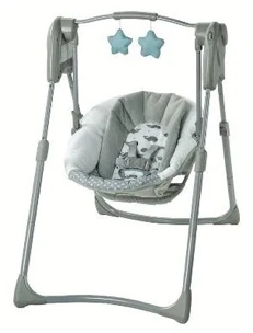 Graco Slim Spaces Compact Baby Swing, Reign