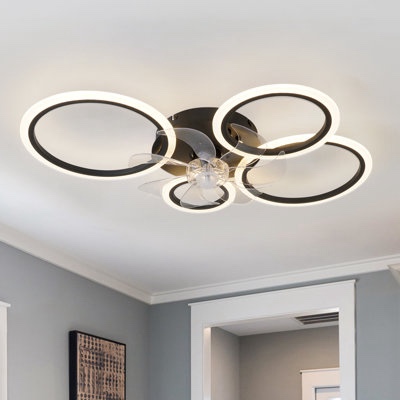 Acea 31.3 '' 7 - Blade Dimmable LED Ceiling Fan with Remote Control and APP 