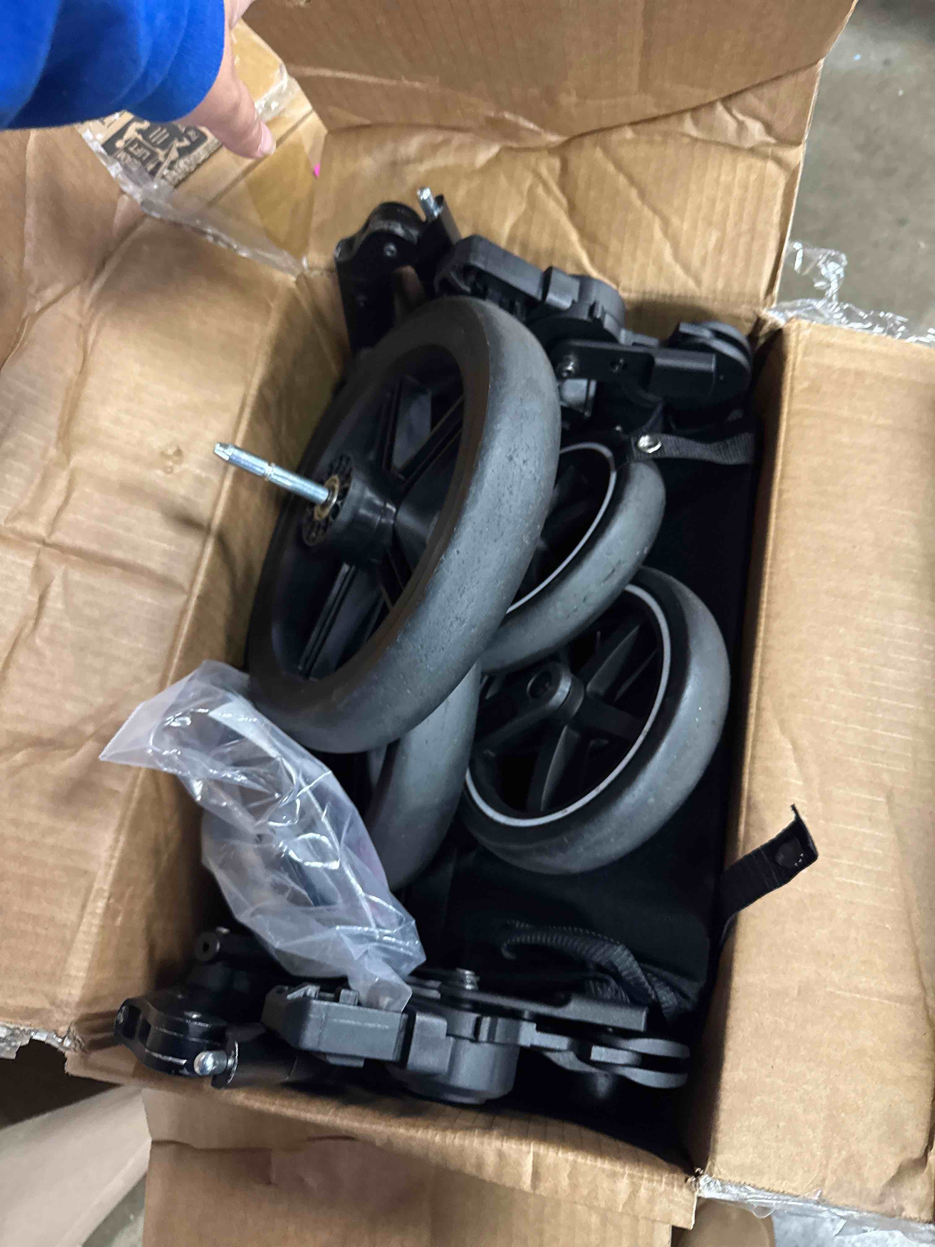 Condition photo showing Good Condition for Mompush Lithe V2 Lightweight Stroller with Snack Tray, Ultra-Compact Fold & Airplane Ready Travel Stroller, Near Flat Recline Seat, Cup Holder, Raincover & Travelbag Included