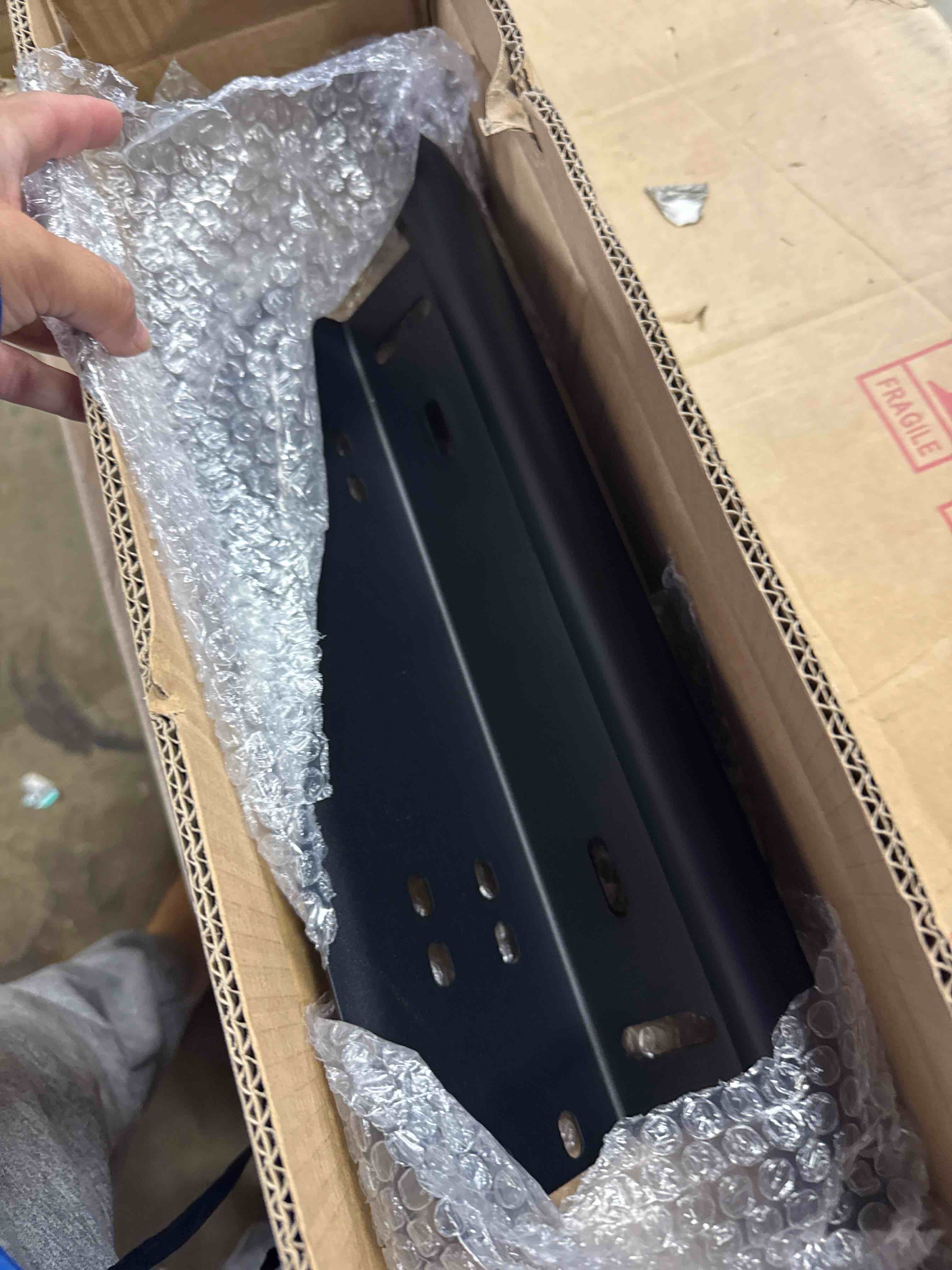 Condition photo showing New/Like New for Jtron Light Universal License Plate Bumper Frame for Off Road Jeep LED Work Light Bar Mounting Bracket with Front Bull Bar Black