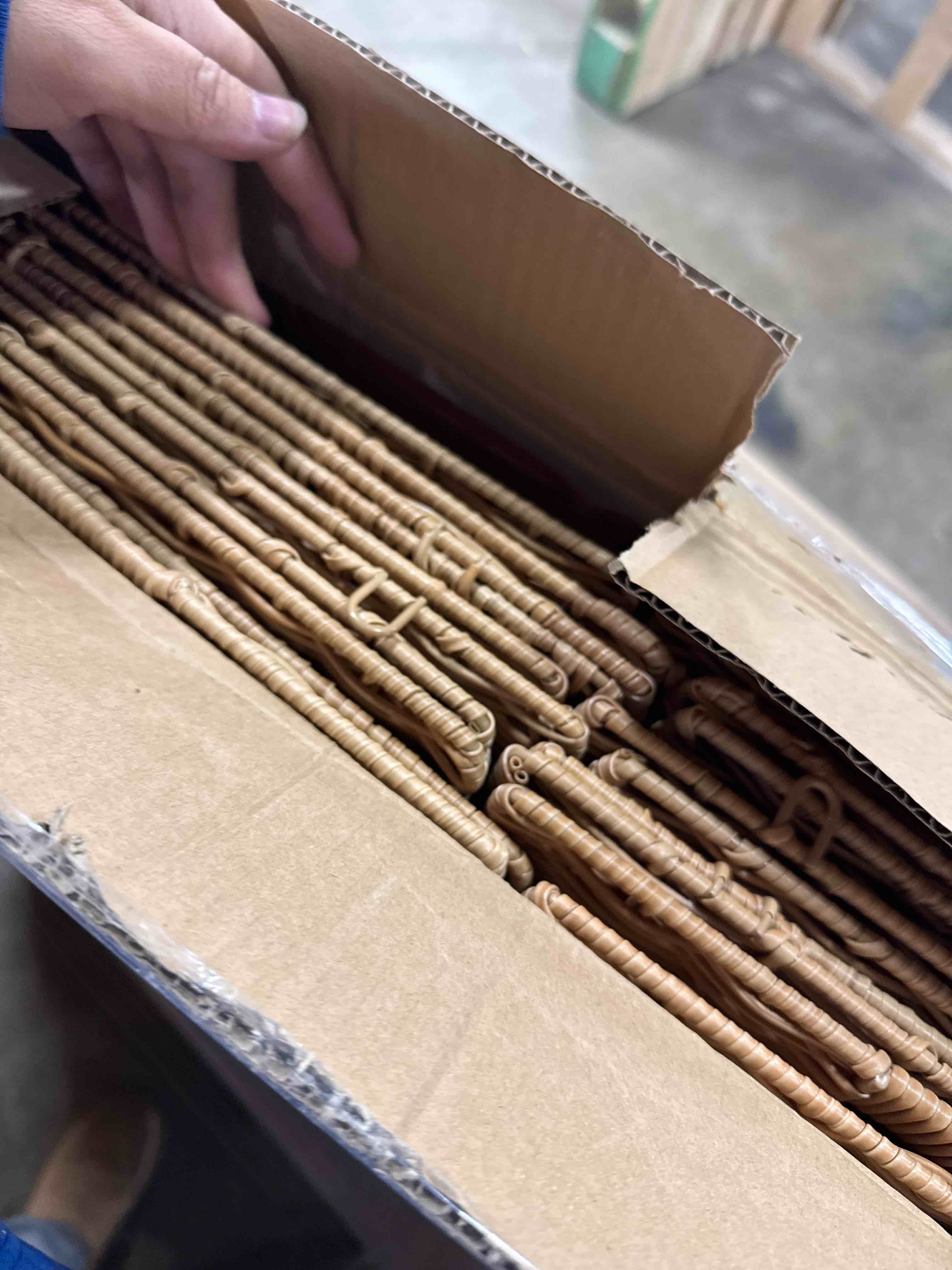 Condition photo showing New/Like New for 12x12x12inch Plastic Wicker Cube Baskets Large Square Foldable Handwoven Laundry Organizer,Set of 4