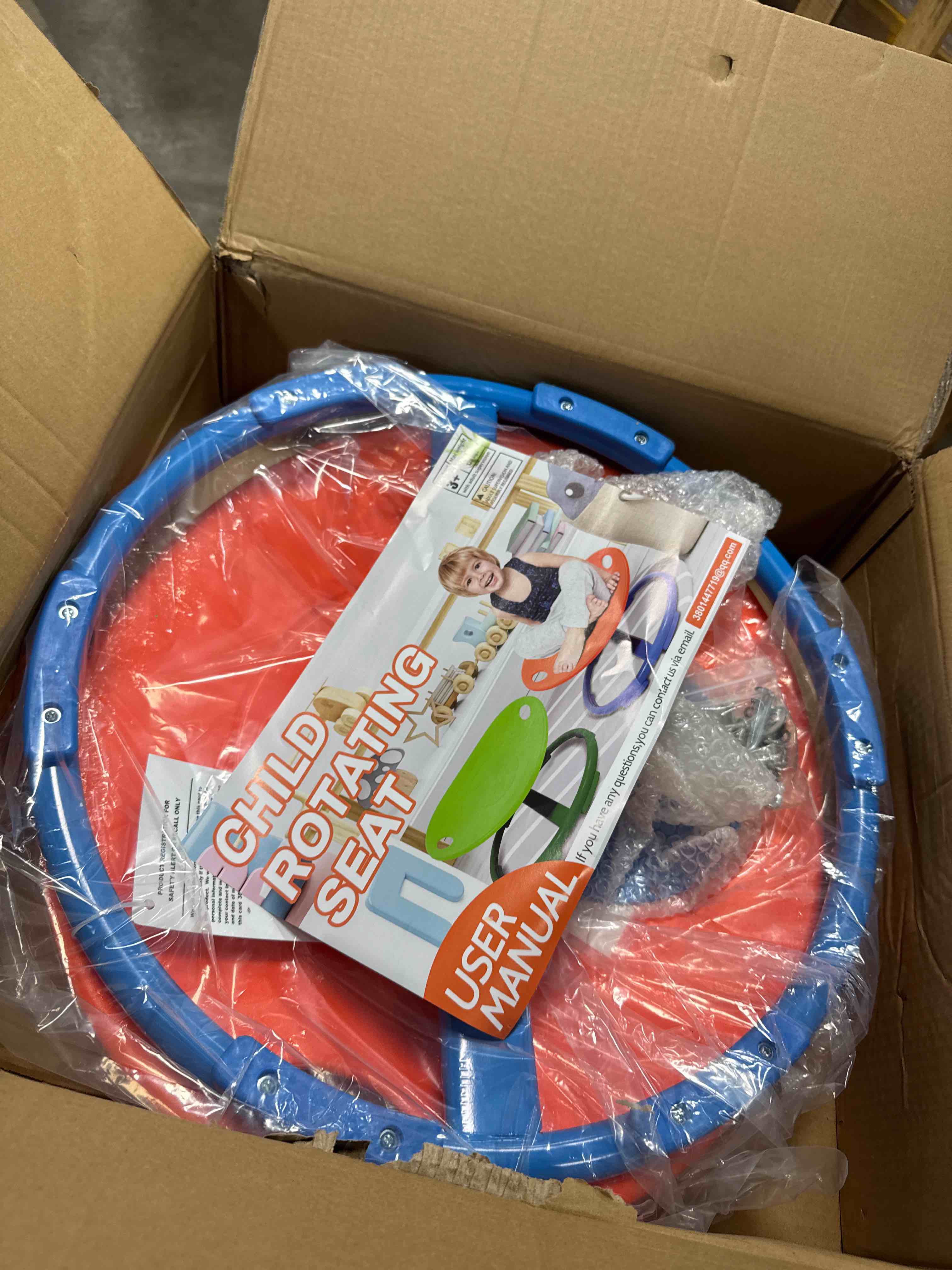 Condition photo showing New/Like New for Kids Sensory Swivel Chair - Sensory System Training for Children - Improve Motion Sickness - Swivel Chair for Autism Kids. (Orange)
