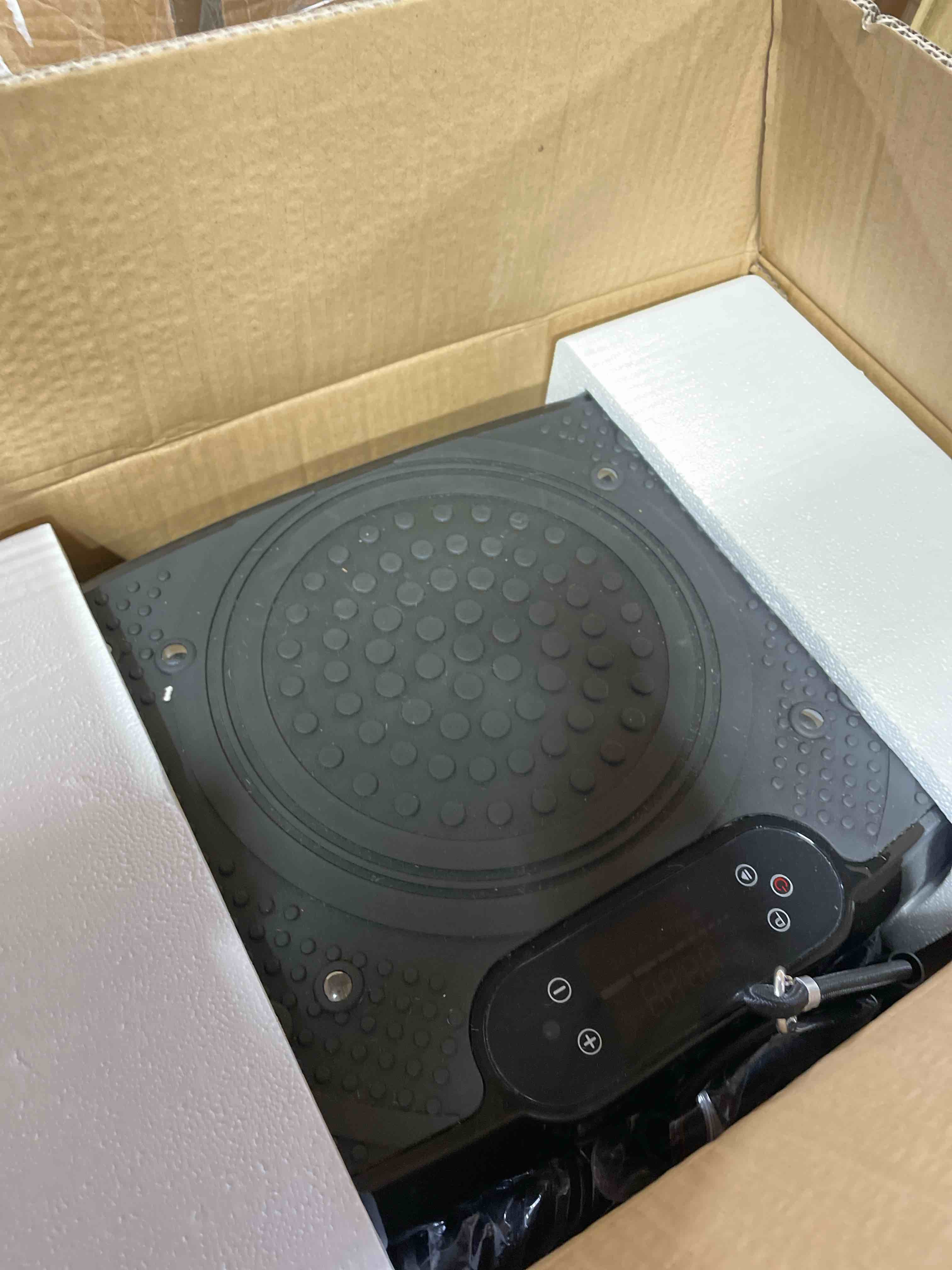 Condition photo showing New/Like New for Vibration Plate Exercise Machine: TISSCARE Vibrating Plates for Weight Loss and Lymphatic Drainage, 400lbs Shake Plate Whole Body Workout Platform for Home Fitness Fat Burner Gifts for Women Men Black ( Missing Remote)