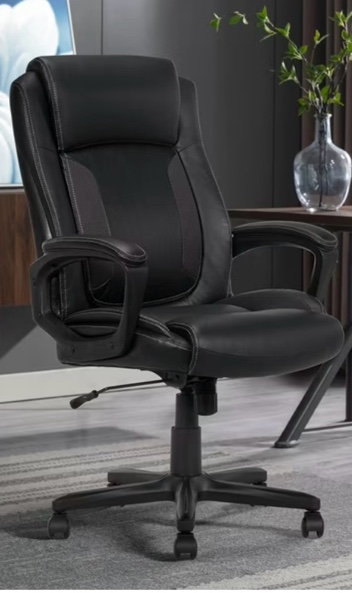 serta mid-back office chair with mesh accents and memory foam