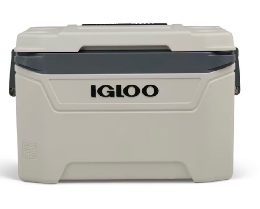 igloo bone white and gray 60-quart sunset roller cooler