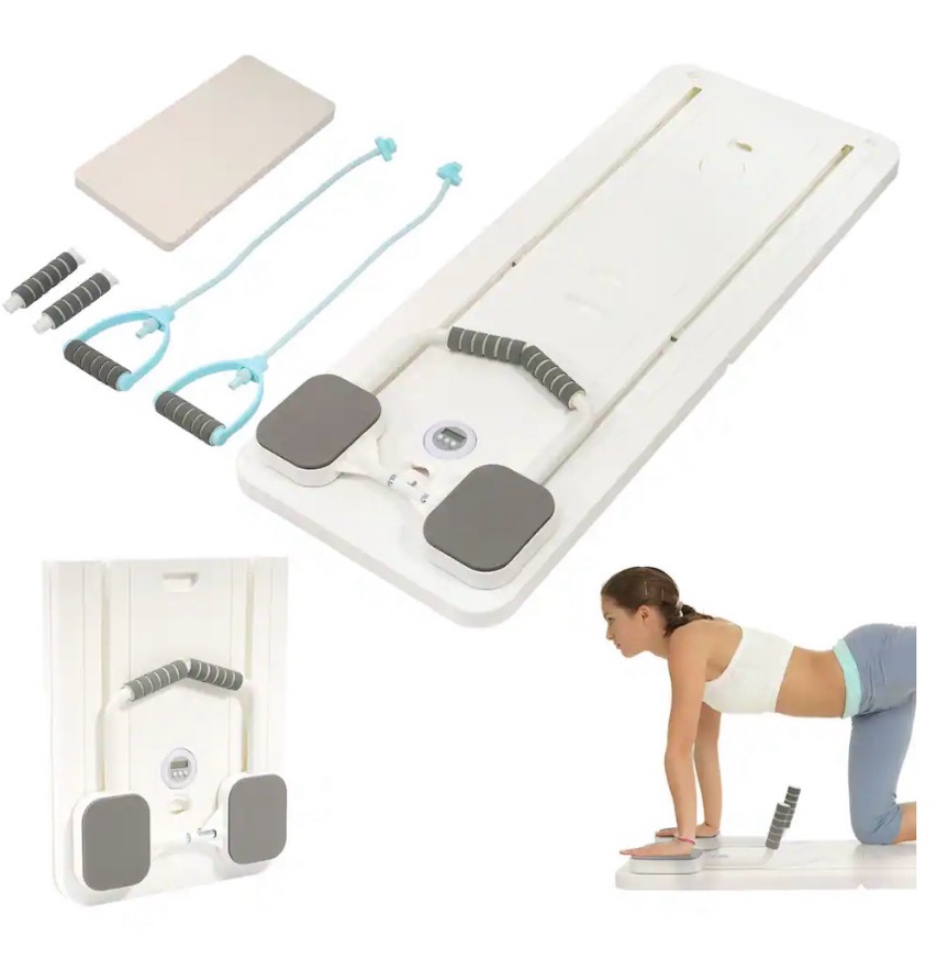 fitvids 5 in 1 multi-purpose pilates reformer board set and core trainer white 