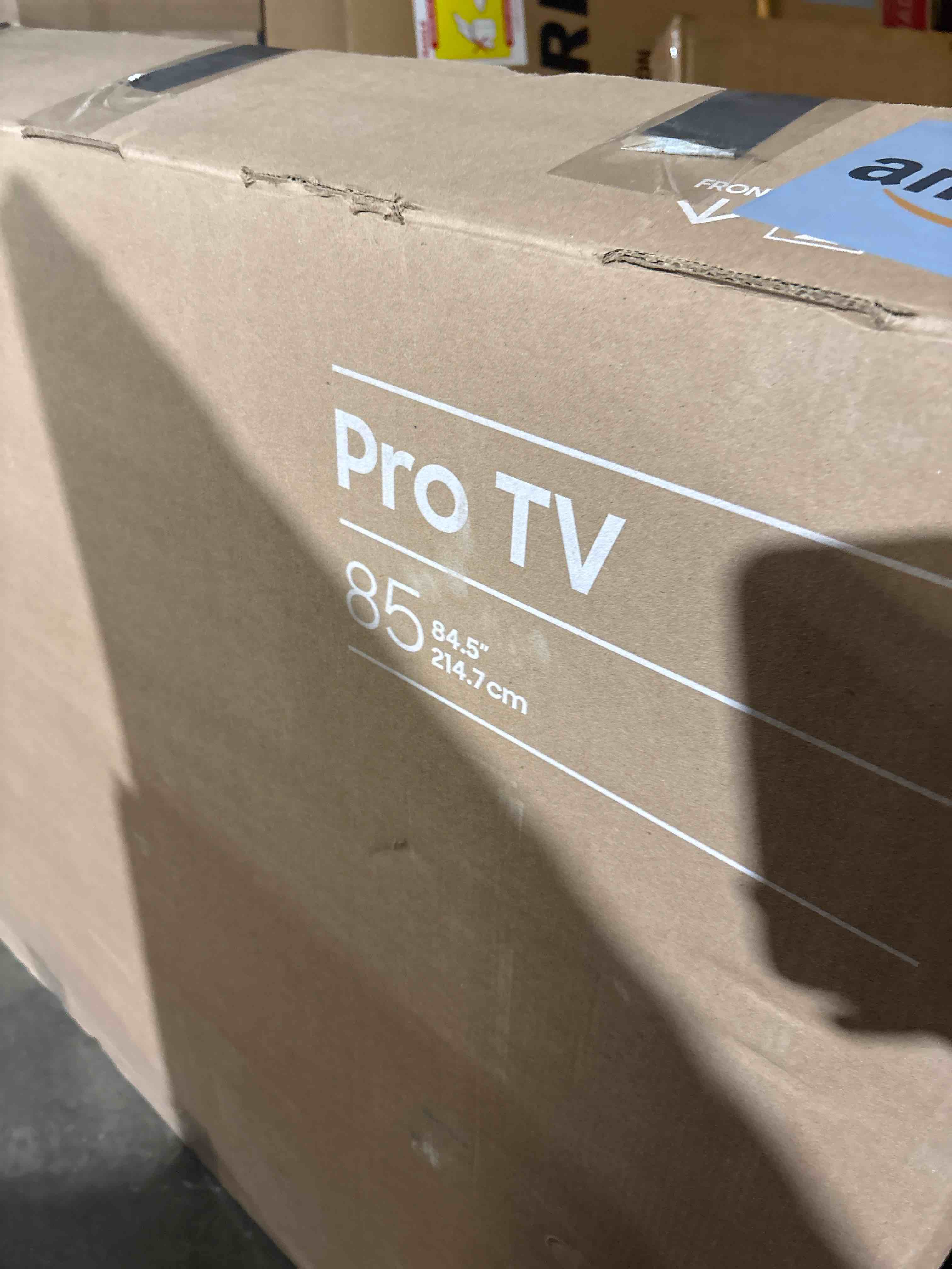 Condition photo showing As Is for samsung 85” 4k befx-h business pro tv, uhd resolution, smartthings pro, high dynamic range, sleek design, vxt compatible, lh85befhlgfxgo