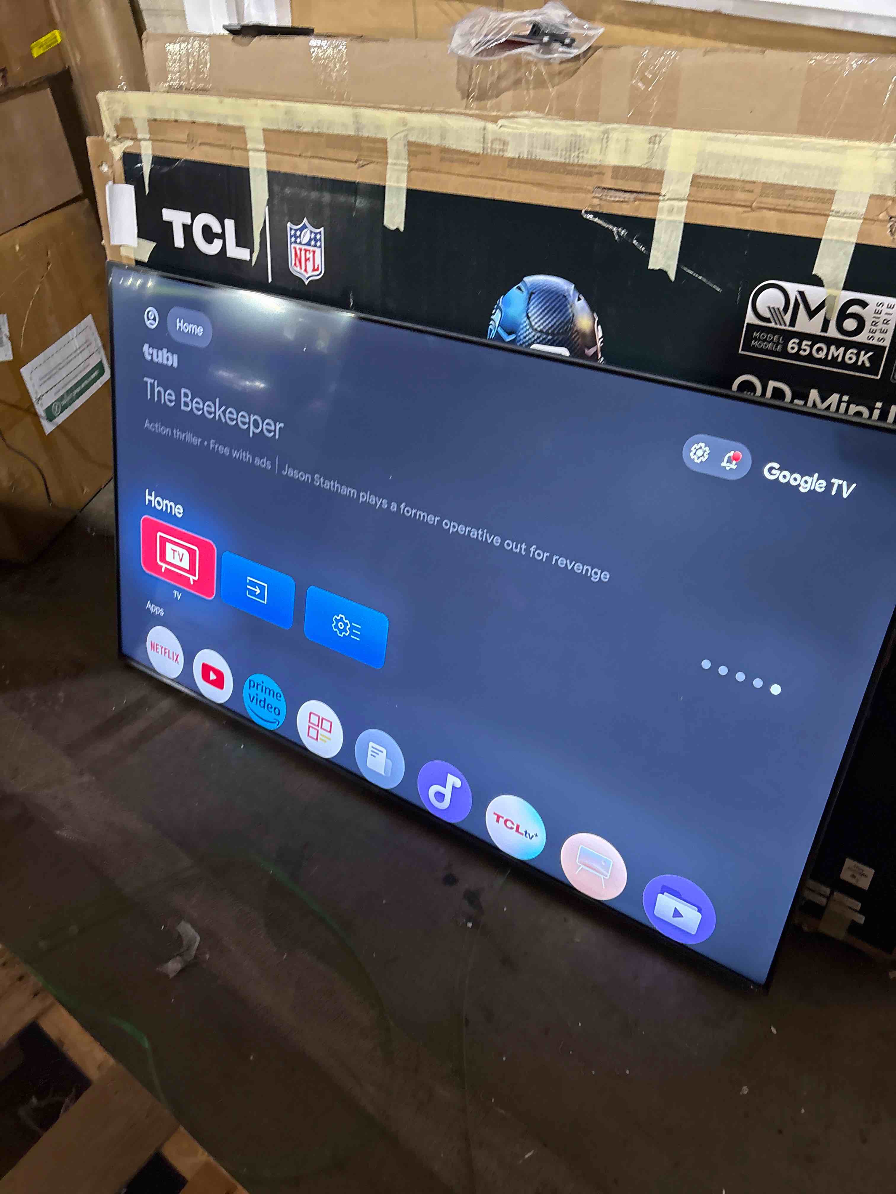 Condition photo showing New/Like New for tcl 65 inch class qm6k series | mini led qled 4k hdr | 65qm6k, 2025 model | 120hz-144hz high brightness smart google tv dolby atmos onkyo audio | voice remote alexa gaming streaming television